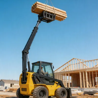 skid steer boom attachment